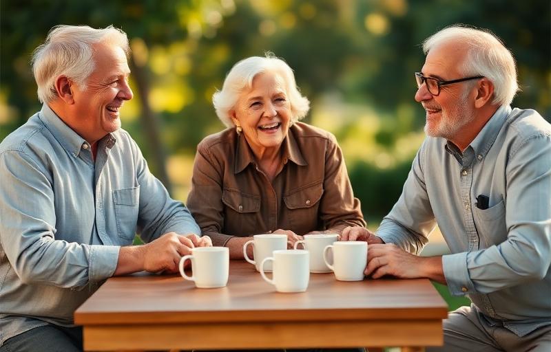 Friends sharing coffee